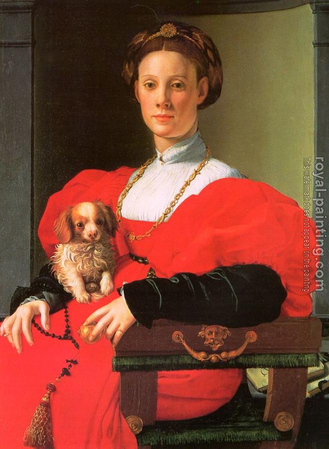Agnolo Bronzino : A Lady with a Puppy Agnolo Bronzino : A Lady with a Puppy